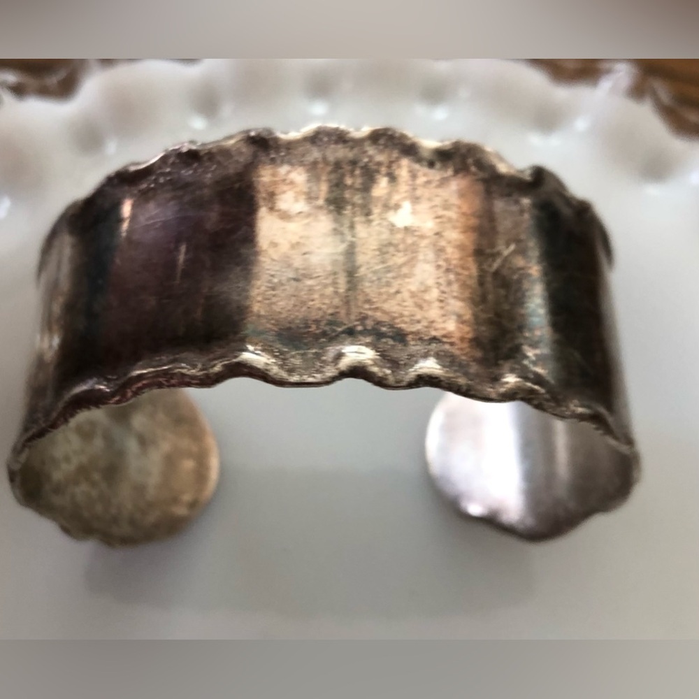 Artisan Bill Wilmar Melted Edge Sterling Cuff Bracelet